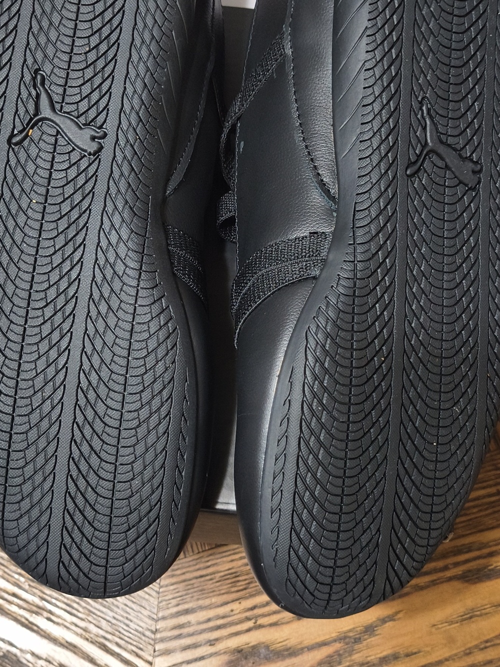 Puma Black Speedcat Ballet Flats with White Logo - Picture 2 of 6